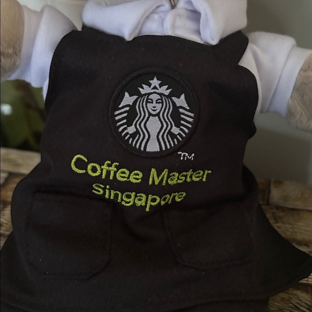 NWT Singapore STARBUCKS Bearista Bear 2024 Coffee Master Teddy Travel Logo Apron - Picture 3 of 12